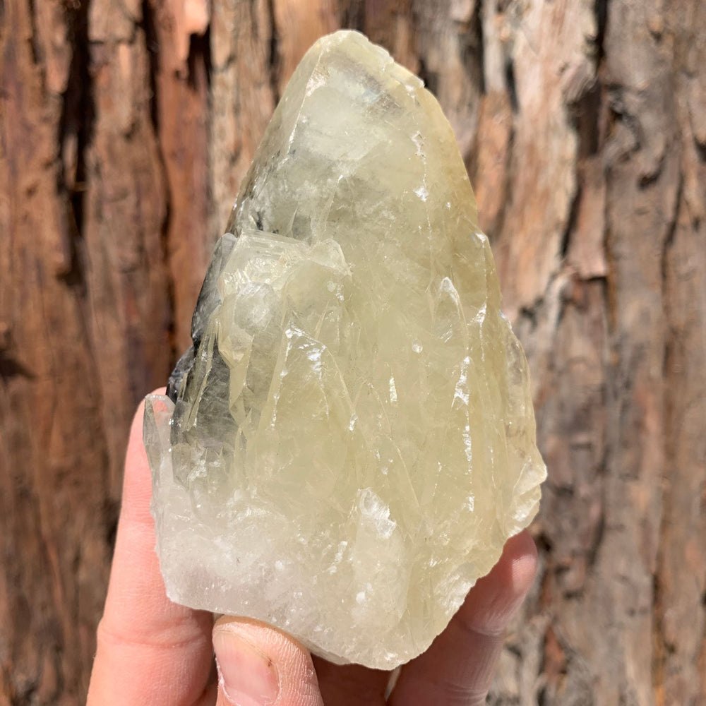 11.5cm 520g Yellow Calcite from Hunan, China