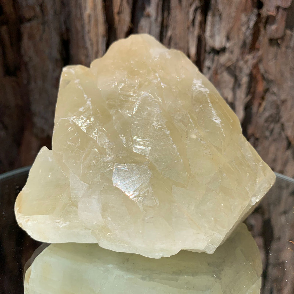 10.5cm 744g Yellow Calcite from Hunan, China