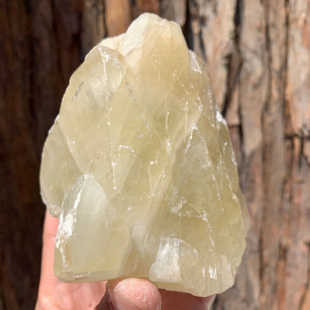 10.5cm 744g Yellow Calcite from Hunan, China