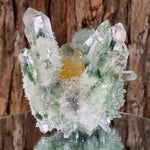 12cm 1.19kg Lab Grown Phantom Clear Green Yellow Quartz