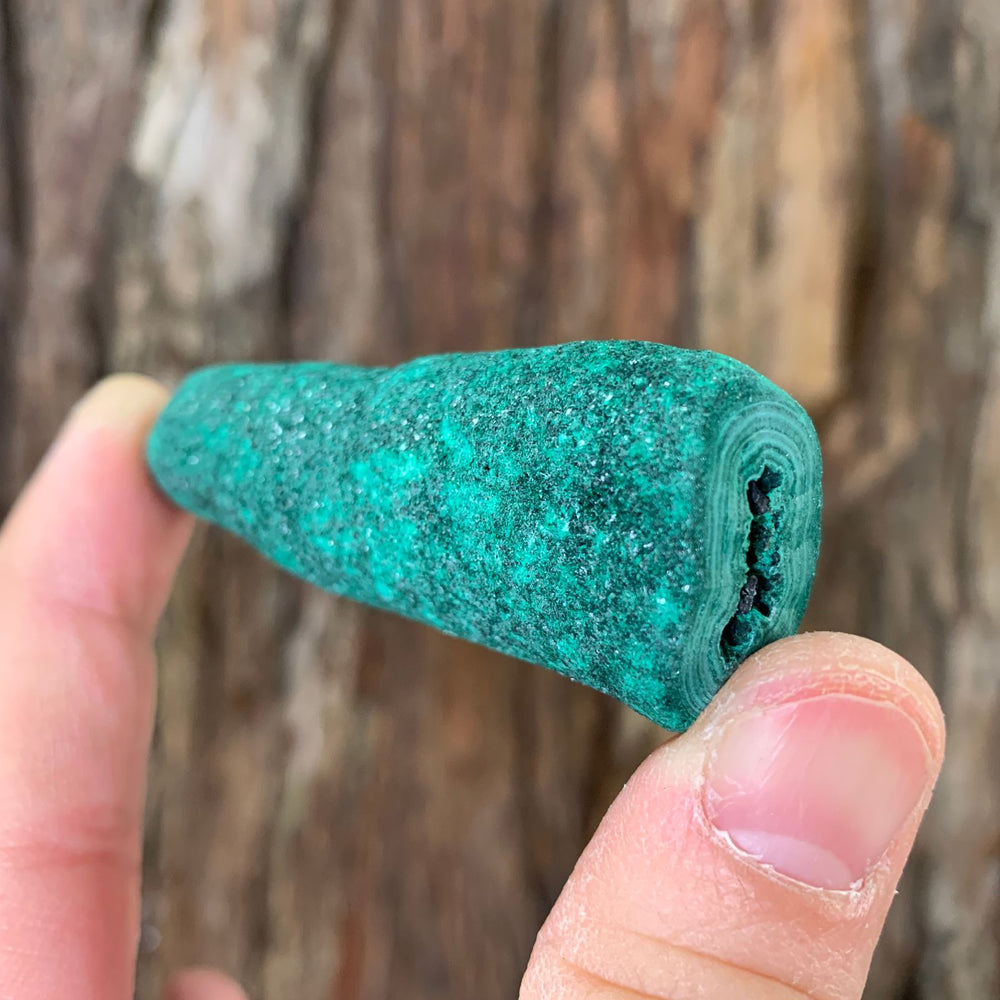 6.7cm 76g Malachite Stalactite from Sepon Mine, Laos