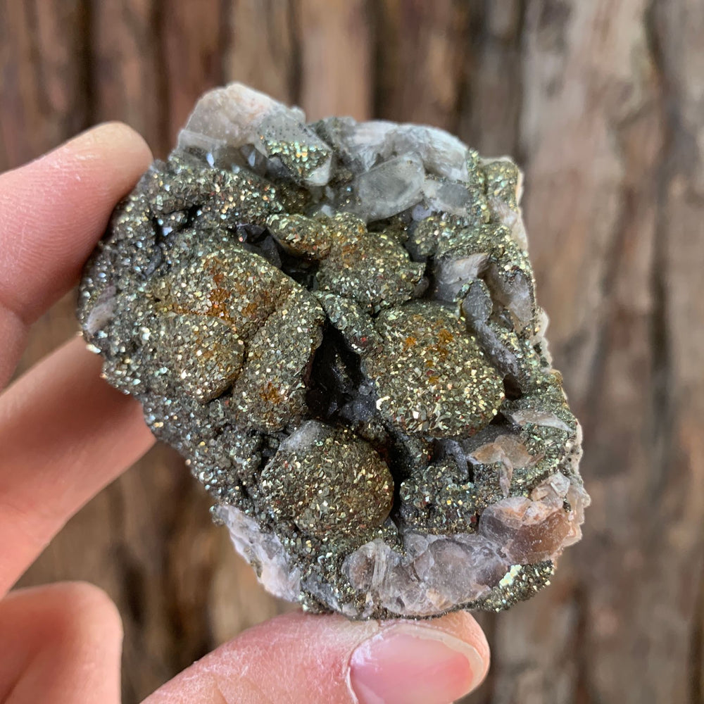 6cm 132g Pyrite and Calcite from China