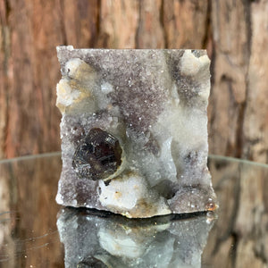 5.65cm 164g Sphalerite on Chalcedony from Changning, Hunan, China