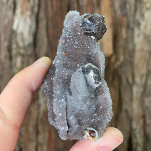 7.5cm 162g Sphalerite on Chalcedony from Changning, Hunan, China