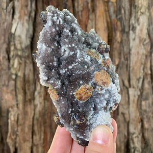 12cm 562g Sphalerite on Chalcedony from Changning, Hunan, China