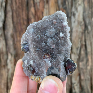 8cm 290g Sphalerite on Chalcedony from Changning, Hunan, China