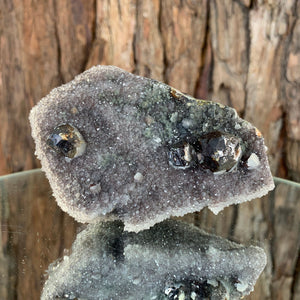 9.5cm 204g Sphalerite on Chalcedony from Changning, Hunan, China