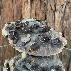 14cm 788g Sphalerite on Chalcedony from Changning, Hunan, China
