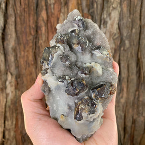 14cm 788g Sphalerite on Chalcedony from Changning, Hunan, China