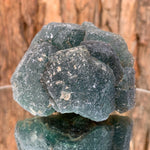 8.5cm 388g Green Fluorite with Calcite from Heilongjiang, China