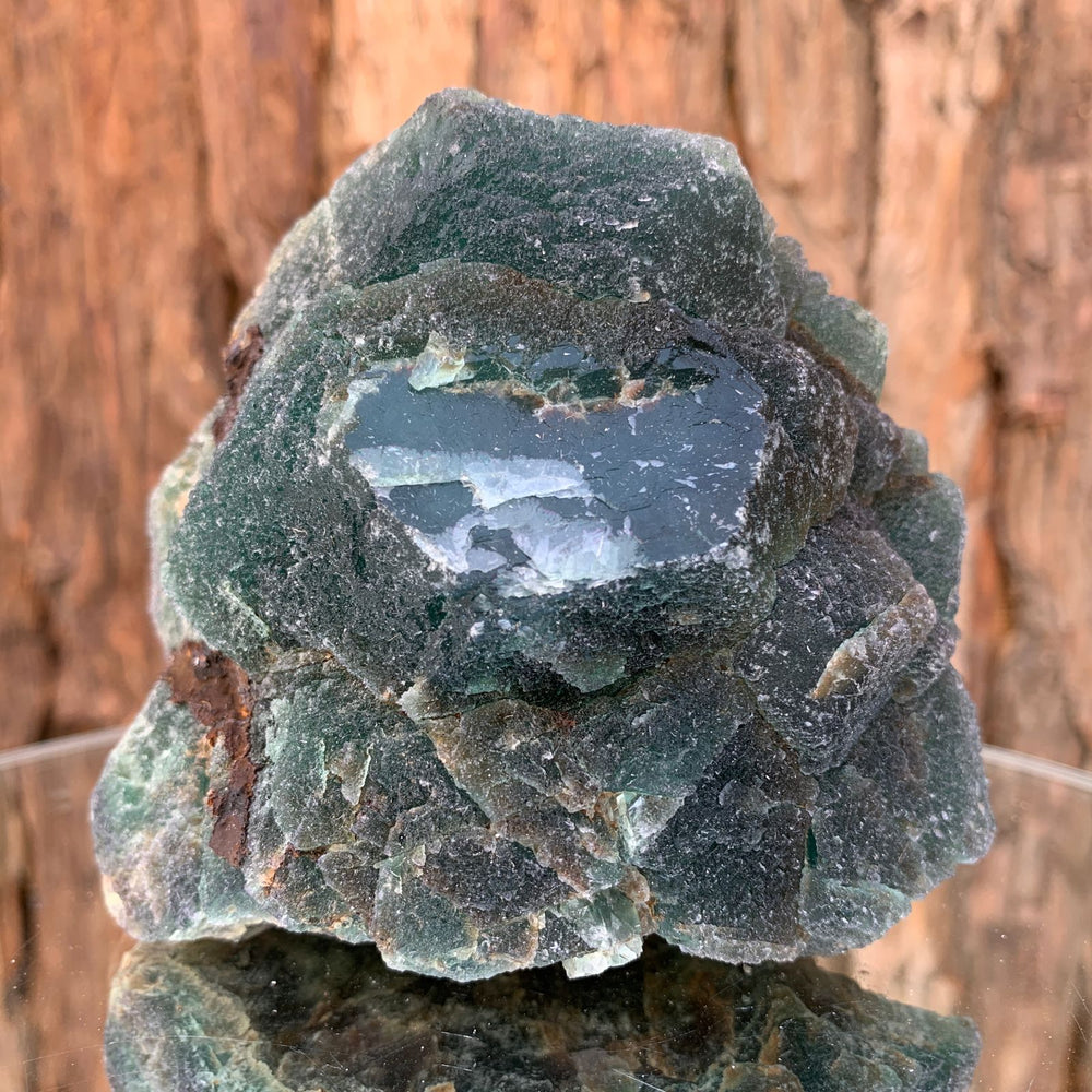 9.5cm 598g Green Fluorite from Heilongjiang, China
