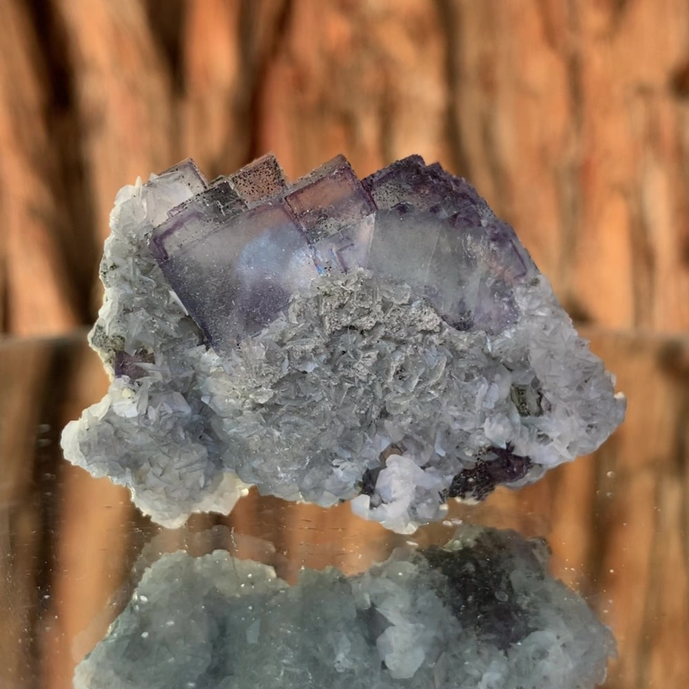4.5cm 42g Purple Fluorite & Calcite from Yaogangxian Mine, China