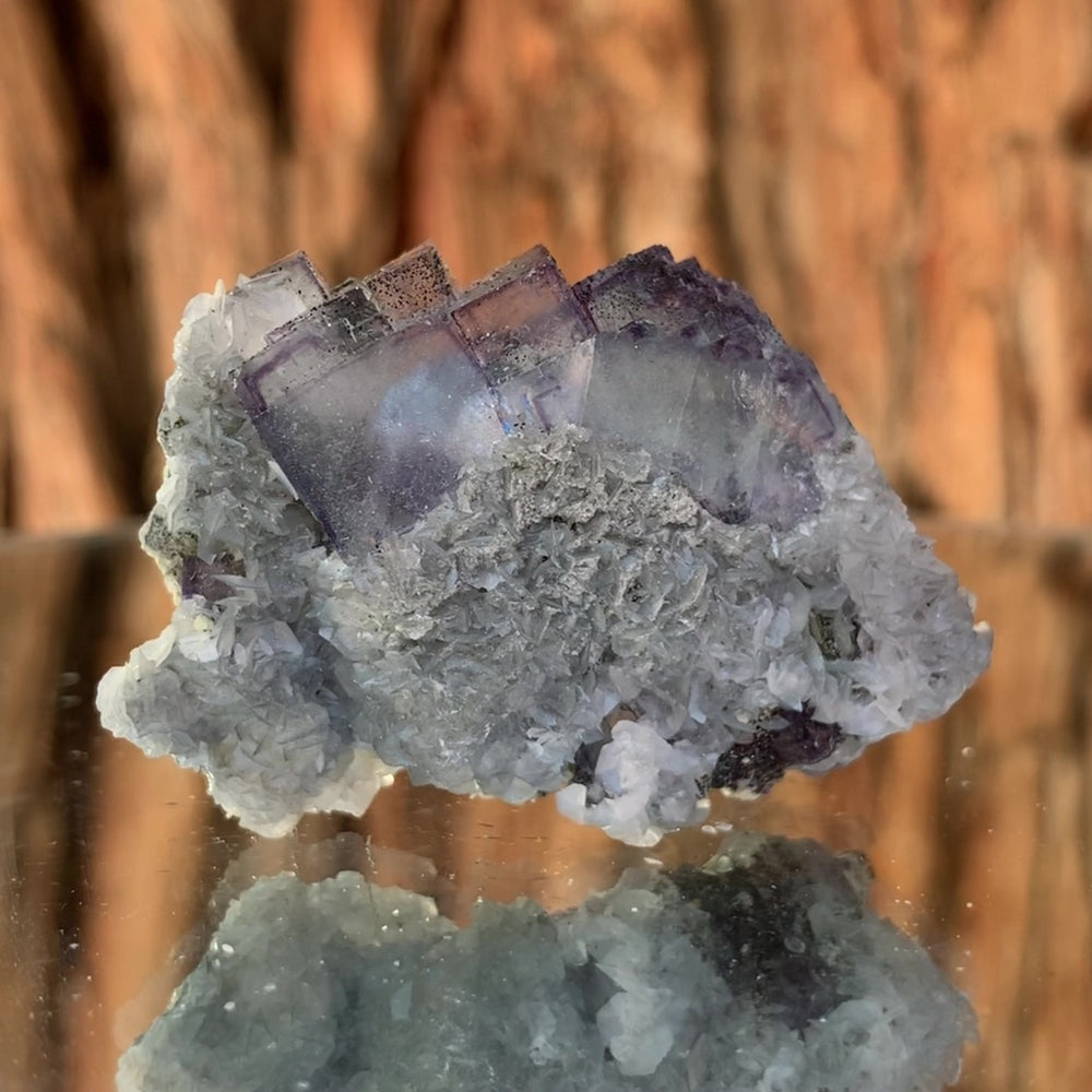 
            
                Load image into Gallery viewer, 4.5cm 42g Purple Fluorite &amp;amp; Calcite from Yaogangxian Mine, China
            
        