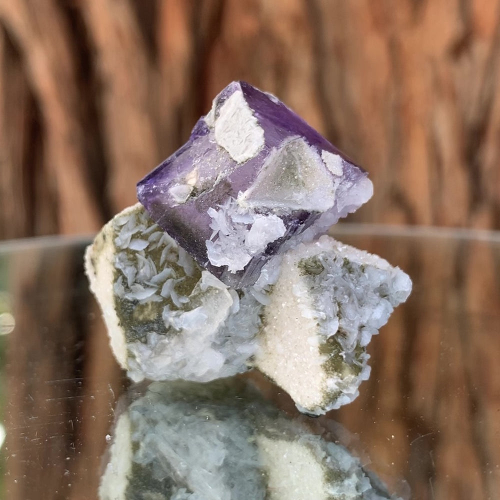 4cm 30g Purple Fluorite, Quartz, Calcite from Yaogangxian Mine, China