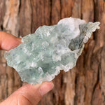 9.5cm 100g Green Fluorite with Calcite from Xianghualing, Hunan, China