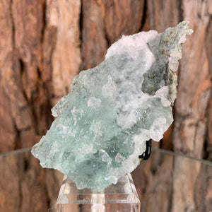 9.5cm 100g Green Fluorite with Calcite from Xianghualing, Hunan, China