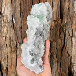 20cm 876g Green Fluorite with Calcite from Xianghualing, Hunan, China