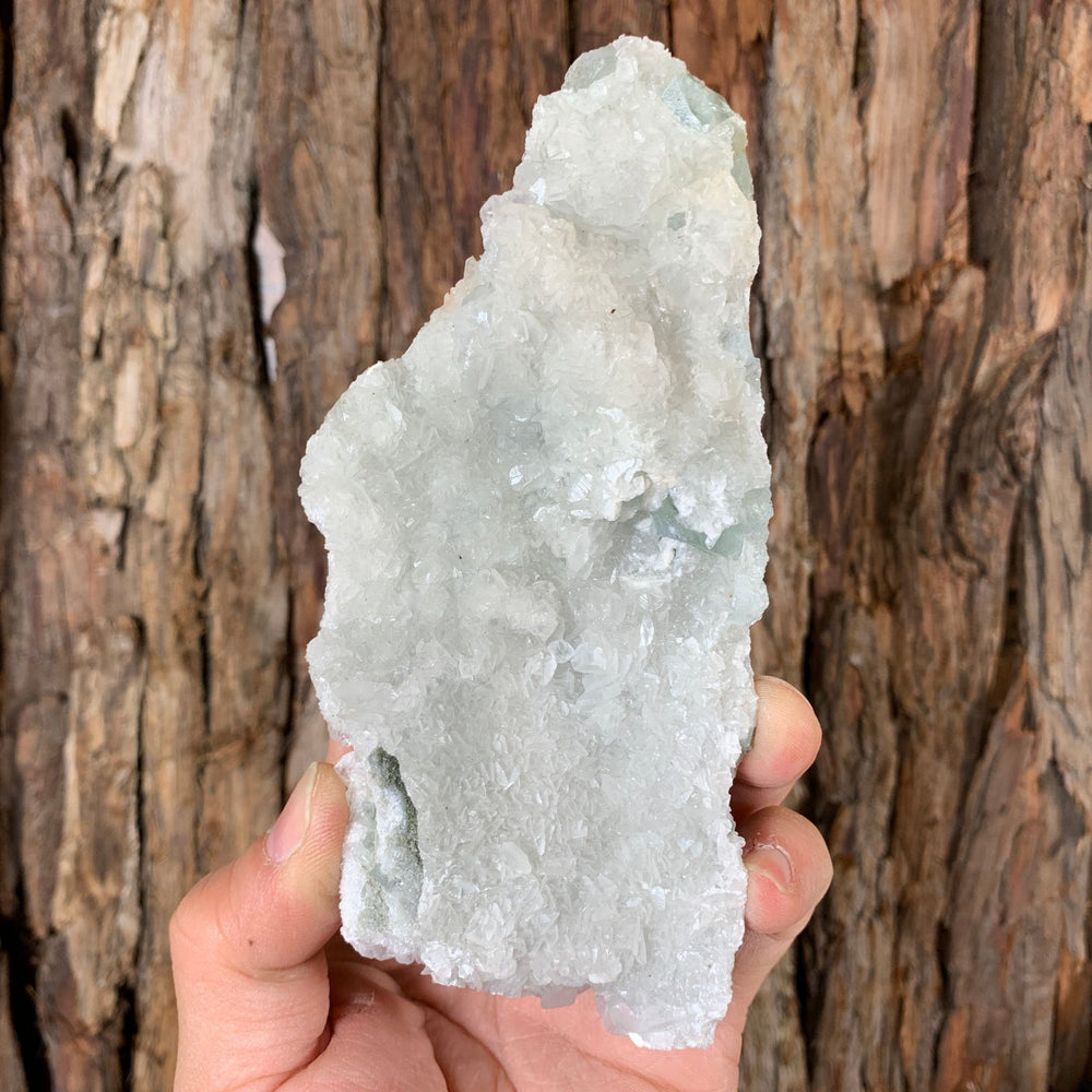 
            
                Load image into Gallery viewer, 16cm 354g Green Fluorite with Calcite from Xianghualing, Hunan, China
            
        