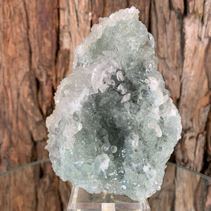 11cm 550g Green Fluorite with Calcite from Xianghualing, Hunan, China