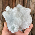 11.5cm 484g Green Fluorite with Calcite from Xianghualing, Hunan, China