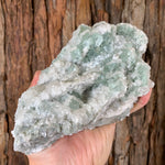 19.5cm 1.24kg Green Fluorite with Calcite from Xianghualing, Hunan, China