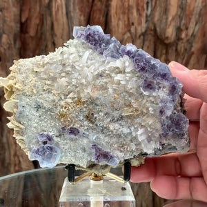 12.5cm 640g Fluorite, Clear Quartz, Calcite, Huanggang Mine, Inner Mongolia, China