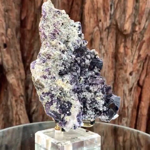 12.5cm 535g Dark Purple Fluorite, Huanggang Mine, Inner Mongolia, China