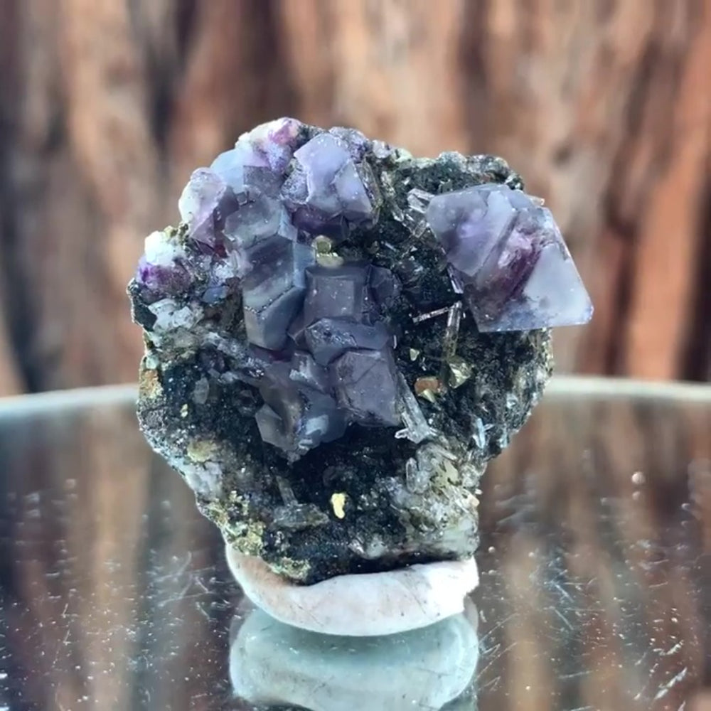 3.5cm 24g Purple Fluorite from Huanggang Mine, Inner Mongolia, China