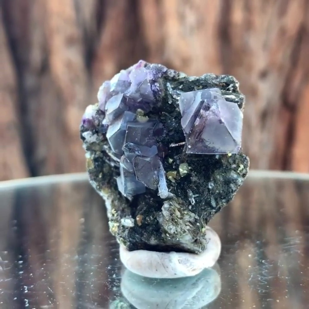3.5cm 24g Purple Fluorite from Huanggang Mine, Inner Mongolia, China