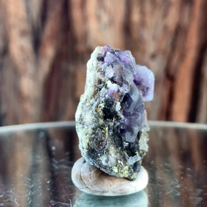 3.5cm 24g Purple Fluorite from Huanggang Mine, Inner Mongolia, China