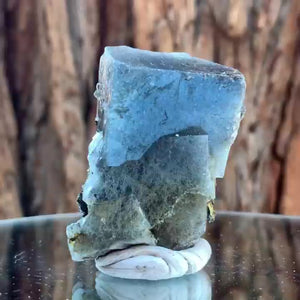 5.5cm 100g Blue Fluorite & Chalcopyrite from Huanggang Mine, Inner Mongolia, China