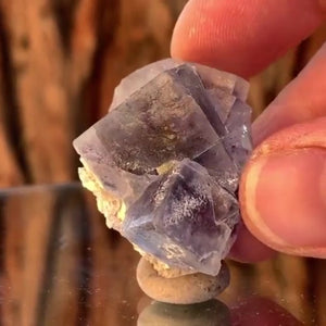3.5cm 25g Purple Fluorite from Huanggang Mine, Inner Mongolia, China