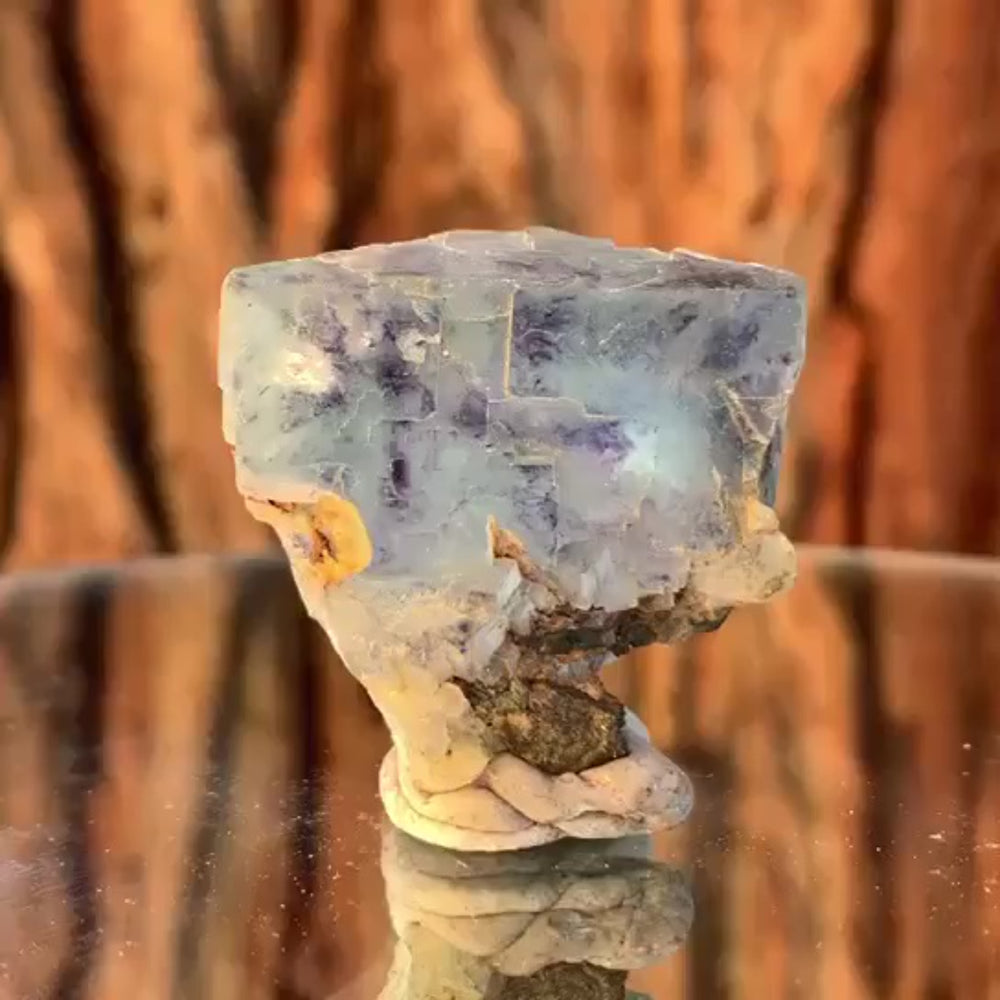 3.5cm 30g Blue Purple Fluorite from Huanggang Mine, Inner Mongolia, China