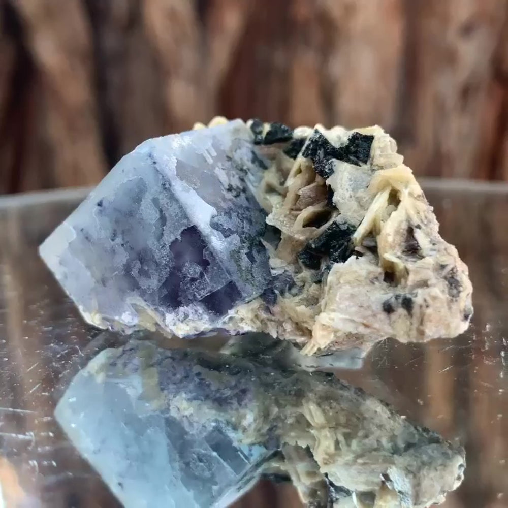 5cm 35g Purple Fluorite from Huanggang Mine, Inner Mongolia, China