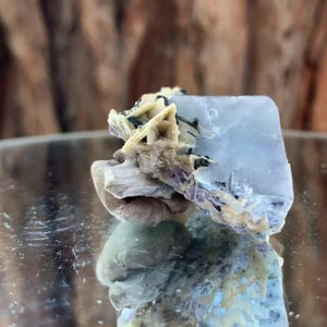 5cm 35g Purple Fluorite from Huanggang Mine, Inner Mongolia, China