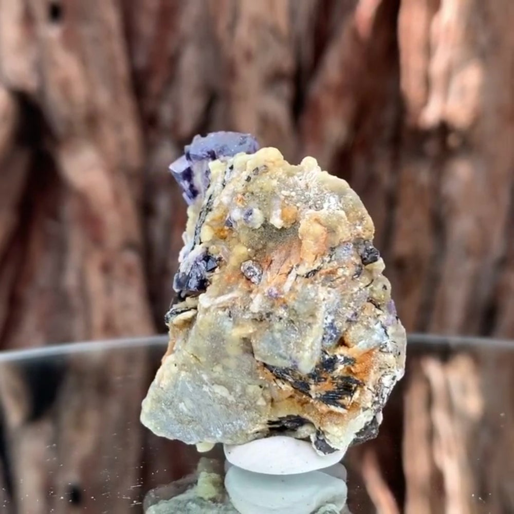 5cm 34g Purple Fluorite from Huanggang, Inner Mongolia, China