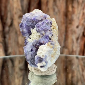 6.5cm 95g Purple Fluorite from Huanggang Mine, Inner Mongolia, China