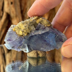 6.5cm 76g Blue Purple Fluorite from Huanggang Mine, Inner Mongolia, China