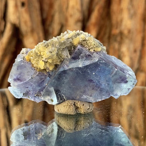 6.5cm 76g Blue Purple Fluorite from Huanggang Mine, Inner Mongolia, China