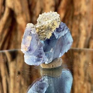 6.5cm 76g Blue Purple Fluorite from Huanggang Mine, Inner Mongolia, China