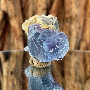 6.5cm 76g Blue Purple Fluorite from Huanggang Mine, Inner Mongolia, China